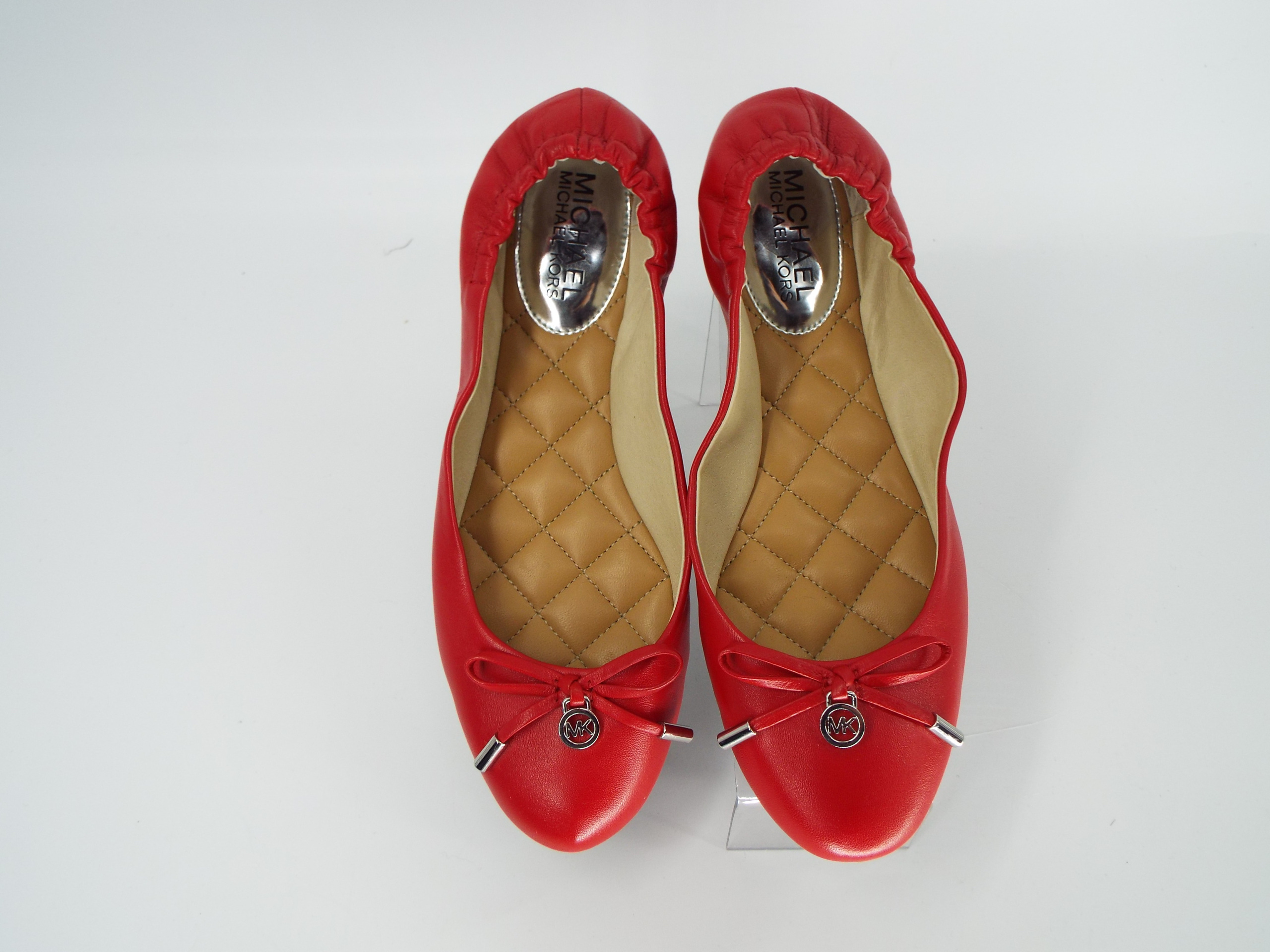michael kors red flat shoes